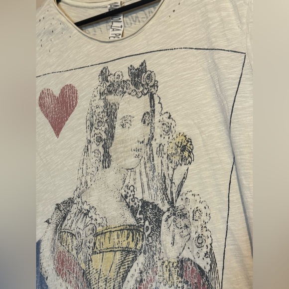 MAGNOLIA‎ PEARL QUEEN OF HEARTS  COTTON ONE SIZE BOYFRIEND CUT Fit All - Picture 3 of 11